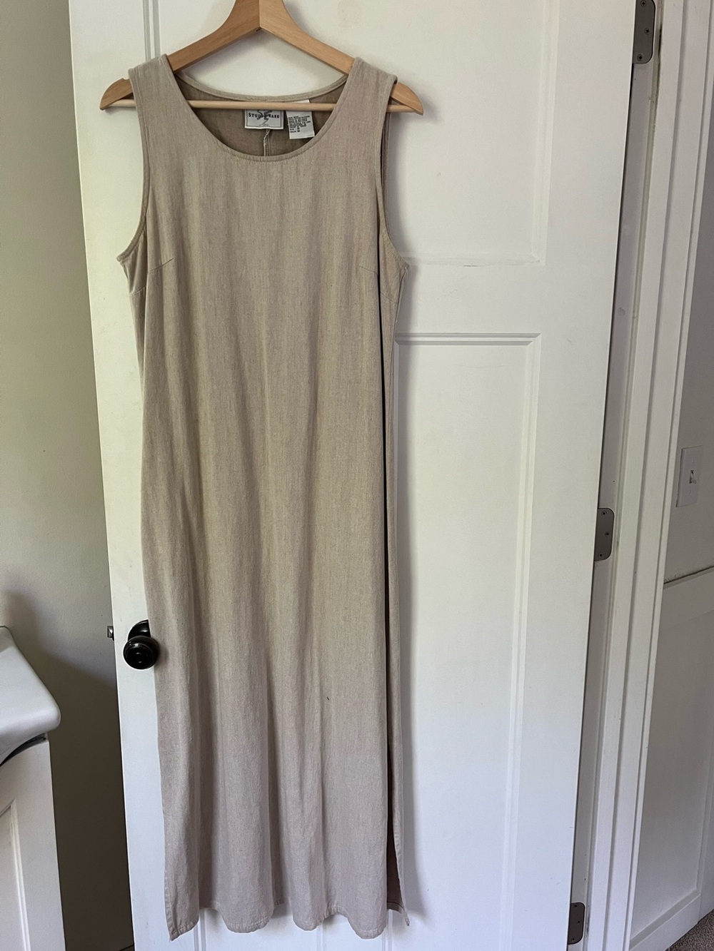 Casual Cotton Beige Dress